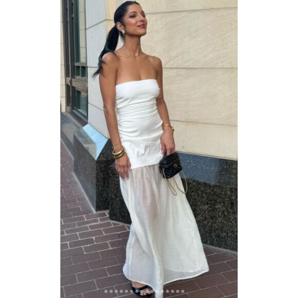 Zara Dresses & Skirts - NWT ZARA COMBINATION STRAPLESS MIDI DRESS